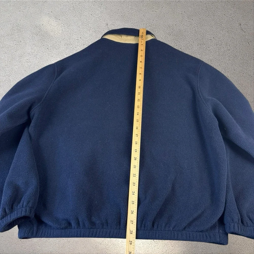 Vintage Polo Ralph Lauren Harringtons Jacket Mens XL Blue Fleece Full Zip